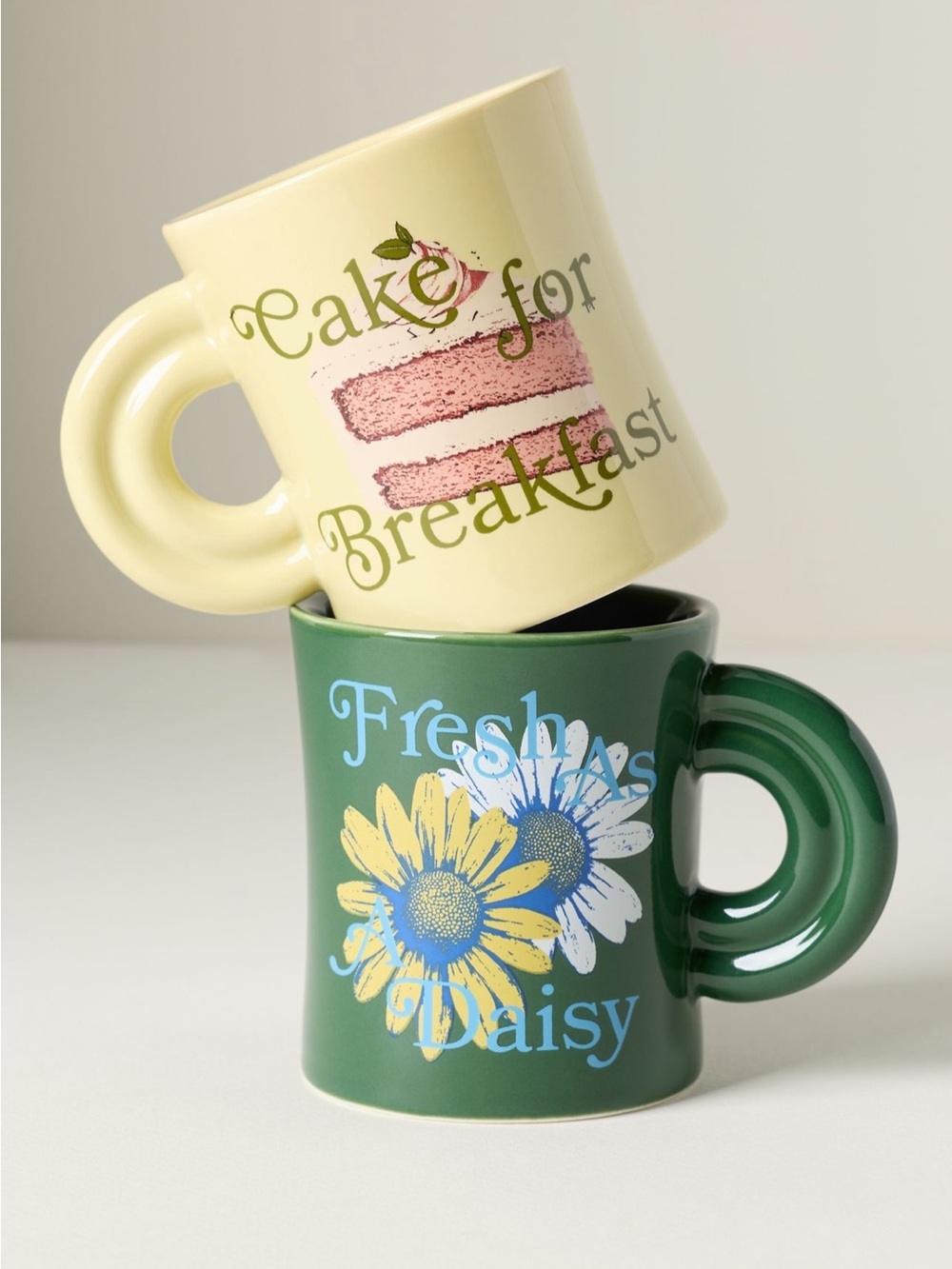 NWT Anthropologie Ariane Stoneware Mug in Green
